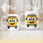 Personalised Best Bus Driver 11 oz 15 oz Ceramic Coffee Mug with Name Daily Use Birthday Gift for Bus Driver