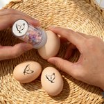 Tampon à œuf personnalisé avec nom, encre de qualité alimentaire et boîte Cadeau d'anniversaire pour la famille, l'agriculteur et l'éleveur.