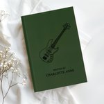 Henkilökohtainen Line Art Musical Instrument Design Songwriting Journal Notebook nimi ja 100 vuoratut sivut Syntymäpäivä Musiikkifestivaali lahja muusikoille