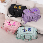 Personalised Cartoon Cheerleading Character Multi-Compartment Large Travel Bag with Name and Shoulder Strap Game Day Birthday Gift for Cheerleader