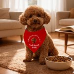 Spersonalizowana świąteczna chusta 3D Cute Cartoon Dog Cat Regulowana chusta z imieniem i tekstem Prezent urodzinowy dla właścicieli zwierząt domowych