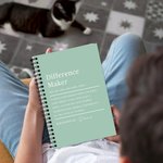 Personalised Difference Maker Definition Name A5 Spiral Notebook with 120 Lined Pages Birthday Appreciation Gift for Leaders Coworkers
