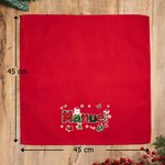 Servilleta roja personalizada de 100 % algodón con inicial de Papá Noel decoración de mesa regalo de Navidad para familia y amigos