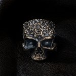 Personalised Gothic Rose Skull Ring with Inside Engraving Biker Jewellery Birthday Anniversary Gift for Men Gothic Lovers Motorbike Lovers