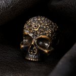 Personalised Gothic Rose Skull Ring with Inside Engraving Biker Jewellery Birthday Anniversary Gift for Men Gothic Lovers Motorbike Lovers