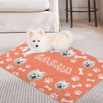Henkilökohtainen Paw Print Fish Bones Pet Photo Pehmeä lemmikkieläinten peitto nimellä Home Decor Syntymäpäivä Joululahja lemmikkieläinten omistajille ystäville Lovers 2