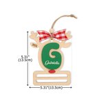 Personalized Reindeer Wooden Money Holder Ornament with Initial Name and Year Home Decor Christmas Gift for Kid Family