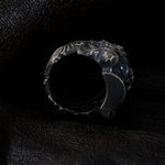 Personalised Gothic Rose Skull Ring with Inside Engraving Biker Jewellery Birthday Anniversary Gift for Men Gothic Lovers Motorbike Lovers