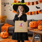 Personalized Cartoon Long Tailed Marsupilami Jute Tote Bag with Name Trick or Treat Activity Halloween Gift for Boys Girls | Callie × Marsupilami®