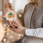 Spersonalizowana ceramiczna ozdoba 1-8 piernikowych ludzików z imionami na choinkę Dekoracja domu Prezent świąteczny dla dzieci i rodziny