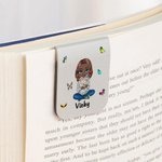 Personalisierte Geburt Blume Multicolor Cartoon Charakter Magnetische Lesezeichen Clip mit Namen Geburtstag Geschenk für Familie Buchliebhaber