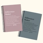 Personalised Difference Maker Definition Name A5 Spiral Notebook with 120 Lined Pages Birthday Appreciation Gift for Leaders Coworkers