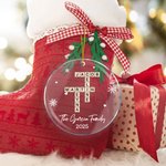 Personalised Snowflake Crossword Puzzle Art Acrylic Christmas Ornament with Text and Year Home Tree Decor Christmas Gift for Family Friends