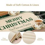 Personlig God Jul Grön Röd Plaid Bordslöpare med Text Heminredning Housewarming Jul Festival Party Favors Present till familj vän