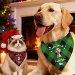 Spersonalizowana świąteczna chusta 3D Cute Cartoon Dog Cat Regulowana chusta z imieniem i tekstem Prezent urodzinowy dla właścicieli zwierząt domowych