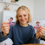Spersonalizowana ozdoba akrylowa Besties Cartoon Girls z imieniem i tekstem Ozdoba na choinkę Prezent świąteczny dla dziewczynek i przyjaciółek