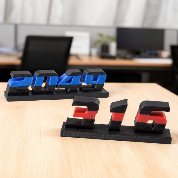 Personalized 3D-Printed Colored Line Number Name Plate Desk Decor Memorial Appreciation Retirement Gift for Police Firefighter Officer