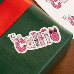 Henkilökohtainen Santa Claus Elk Vedenpitävä tarroja nimellä Joulujuhla Party lahja perheelle