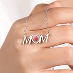 Personalised Heart Birth Flower Mom Necklace Dainty Jewellery Birthday Anniversary Christmas Gift for Women