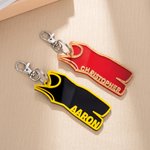 Personalized Wrestling Singlet Design Sport Bag Tag Keychain with Name Singlet Gear Birthday Tournament Season Gift for Wrestler Coach