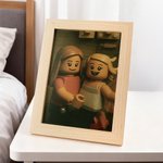 Personalisierte Pixel Block-Stil Portrait Kunst Fotorahmen Home Decor Geburtstag Jahrestag Geschenk für Familie