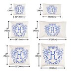 Spersonalizowana poszewka na poduszkę z monogramem w stylu wiktoriańskim w stylu francuskim Dekoracja domu Prezent na rocznicę ślubu dla nowożeńców Rodzina