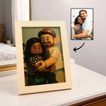 Personalisierte Pixel Block-Stil Portrait Kunst Fotorahmen Home Decor Geburtstag Jahrestag Geschenk für Familie