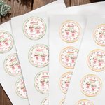 Personalized Merry Mahjong Cocktail Waterproof Stickers with Name Gift Decor Christmas Party Favor for Mahjong Lovers Players