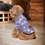 Personalised Fish Bone Paw Print Soft Warm Puppy Dog Hoodie with Pet Face Photo and Name Christmas Birthday Gift for Pet Owners