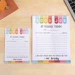 Bloc-Notes Coloré Personnalisé avec Titre et Nom Cadeau Remerciement Fête des Enseigants pour Enseignant