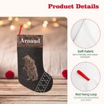 Personalised Western Cowboy Farmhouse Plush Christmas Stockings with Name and Red Hang Loop Festival Decor Christmas Gift for Family Friends