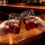 Cheers to Your Attitude - Personalized Funny Middle Finger 12.5 oz Whiskey Glass