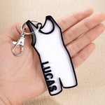 Personalized Wrestling Singlet Design Sport Bag Tag Keychain with Name Singlet Gear Birthday Tournament Season Gift for Wrestler Coach