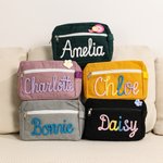 Personalised Butterfly Lollipop Yarn Name Corduroy Pencil Case School Supplies Back to School Birthday Gift for Kids