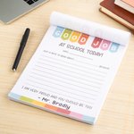 Bloc-Notes Coloré Personnalisé avec Titre et Nom Cadeau Remerciement Fête des Enseigants pour Enseignant