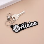 Personalisierte Volleyball Tasche Pack Tag 3D Name Keychain Zubehör zurück zu Schule Team Geschenk für Volleyballspieler Trainer