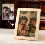 Personalisierte Pixel Block-Stil Portrait Kunst Fotorahmen Home Decor Geburtstag Jahrestag Geschenk für Familie