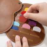 Personalized Guitar-Shaped Portable PU Leather Guitar Picks Storage Case with Name and Key Ring Birthday Music Festival Gift for Guitar Player