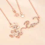 Personalized Long Tailed Marsupilami Shape Necklace with Name Anniversary Birthday Gift for Women Girls | Callie × Marsupilami®