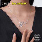Personalized Long Tailed Marsupilami Shape Necklace with Name Anniversary Birthday Gift for Women Girls | Callie × Marsupilami®
