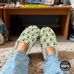 Pantofole personalizzate a coda lunga di leopardo Marsupilami 100% cotone con nome Regalo di Natale e compleanno per bambini, donne, uomini | Callie × Marsupilami®