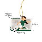 Personalized Cartoon Soccer Character Handmade 3D Ornament with Name Text and Number Christmas Game Day Team Gift for Soccer Player Lover