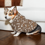 Personalised Fish Bone Paw Print Soft Warm Puppy Dog Hoodie with Pet Face Photo and Name Christmas Birthday Gift for Pet Owners