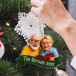 Personalized 3D Cartoon Photo Acrylic Christmas Ornament with Text Home Decor Christmas Gift for Family Friends