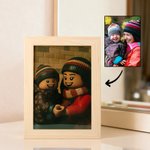 Personalisierte Pixel Block-Stil Portrait Kunst Fotorahmen Home Decor Geburtstag Jahrestag Geschenk für Familie