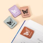 Personalised Birth Butterfly Magnetic Leather Bookmark Clip with Name Reading Stationery Supplies Birthday Gift for Women Bookworms