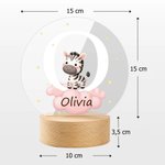 Luce notturna LED personalizzata con nome base in legno perfetta come decorazione regalo di Natale ideale per neonati e bambini