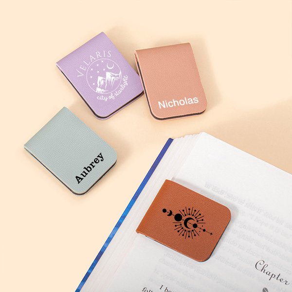 Personalizado Mundo Misterioso Floral Taza de Té Magnético Marcapáginas de Cuero Clip con Nombre Artículos de Papelería de Lectura Regalo de Cumpleaños para los Amantes de los Libros