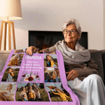 Gepersonaliseerde familiefoto's Bloem Hart Zacht Deken met Bijnaam Home Decor Kerst Verjaardag Cadeau voor Moeder