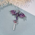Personalisierte Drachen Brosche mit Namen Party Geburtstag Festival Geschenk für Frauen Männer Freunde Familie